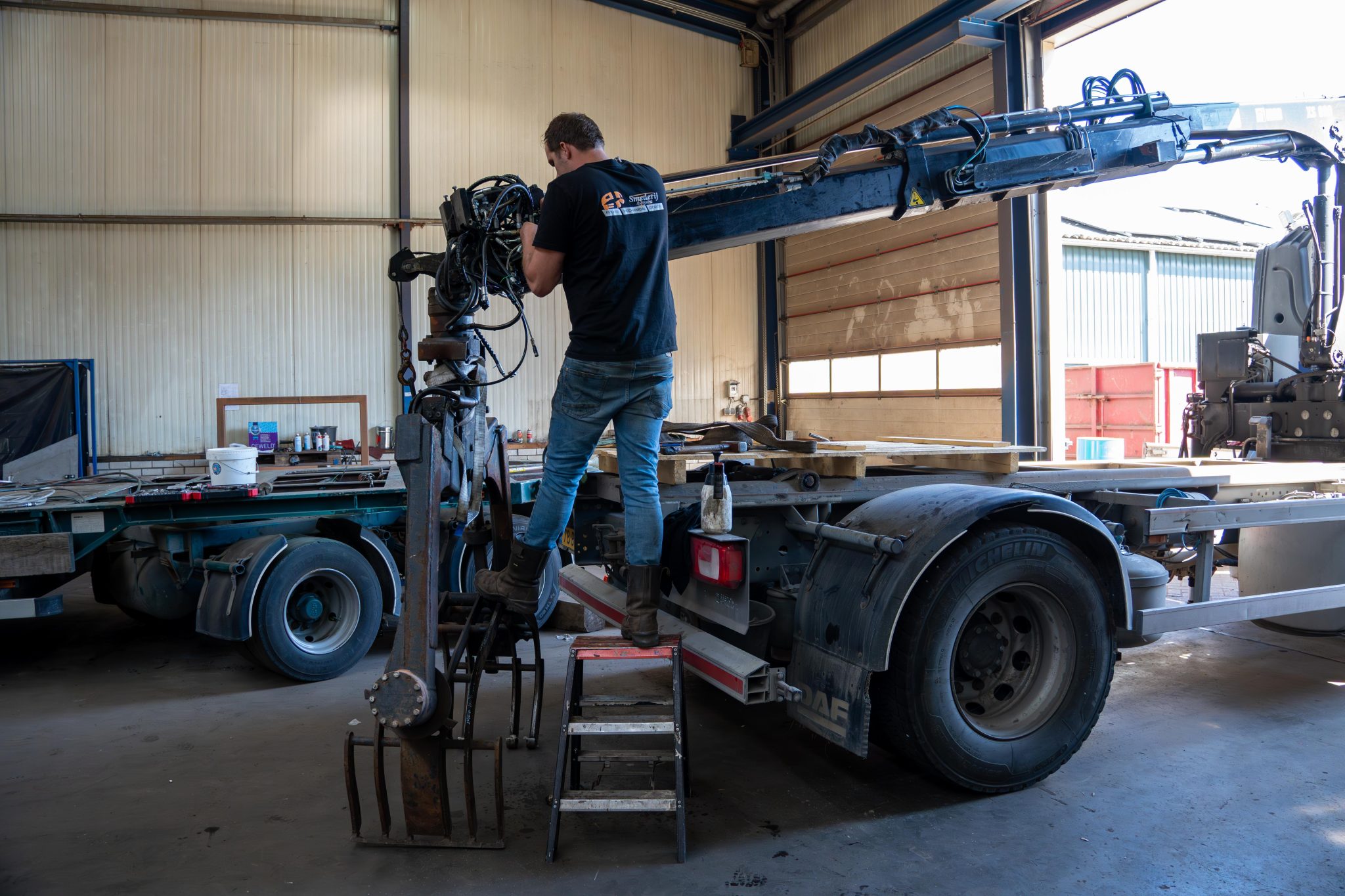 Reparatie giek autolaadkraan voor Rendac-Fekkes Mechanical Design